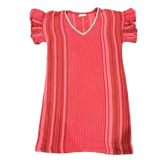 Anthropologie THML Striped Boho Ruffle Sleeve Dress Size XS - Picture 1 of 3